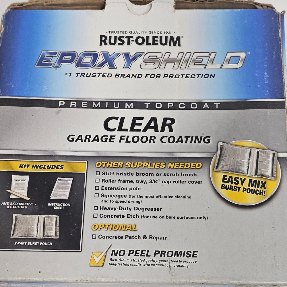 Rust-Oleum EpoxyShield Clear Garage Floor Coating Premium Topcoat Kit 2.8 QT